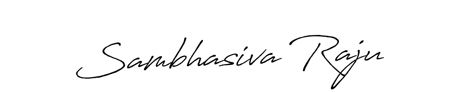 Use a signature maker to create a handwritten signature online. With this signature software, you can design (Antro_Vectra_Bolder) your own signature for name Sambhasiva Raju. Sambhasiva Raju signature style 7 images and pictures png