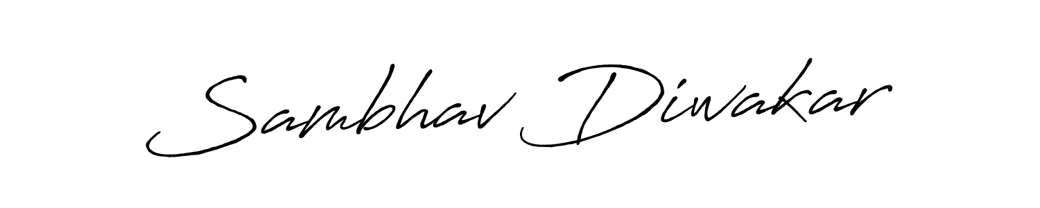 Design your own signature with our free online signature maker. With this signature software, you can create a handwritten (Antro_Vectra_Bolder) signature for name Sambhav Diwakar. Sambhav Diwakar signature style 7 images and pictures png