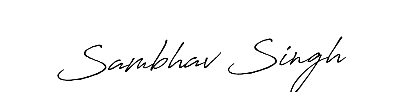 if you are searching for the best signature style for your name Sambhav Singh. so please give up your signature search. here we have designed multiple signature styles  using Antro_Vectra_Bolder. Sambhav Singh signature style 7 images and pictures png