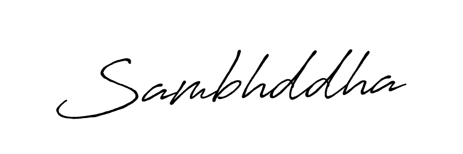 How to make Sambhddha signature? Antro_Vectra_Bolder is a professional autograph style. Create handwritten signature for Sambhddha name. Sambhddha signature style 7 images and pictures png