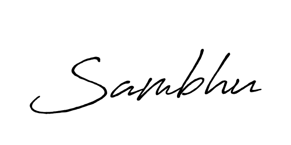 Design your own signature with our free online signature maker. With this signature software, you can create a handwritten (Antro_Vectra_Bolder) signature for name Sambhu. Sambhu signature style 7 images and pictures png