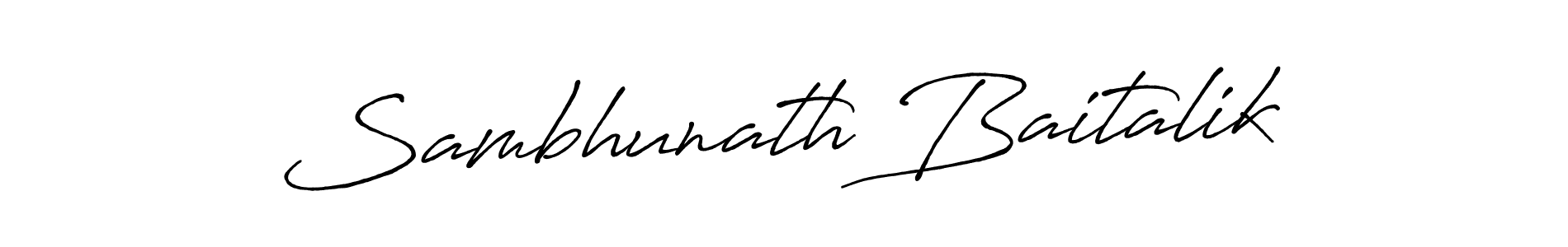 Make a beautiful signature design for name Sambhunath Baitalik. With this signature (Antro_Vectra_Bolder) style, you can create a handwritten signature for free. Sambhunath Baitalik signature style 7 images and pictures png