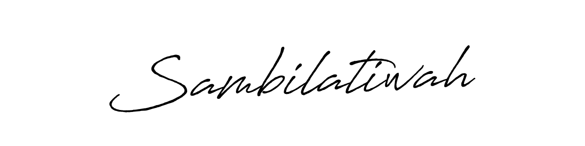 It looks lik you need a new signature style for name Sambilatiwah. Design unique handwritten (Antro_Vectra_Bolder) signature with our free signature maker in just a few clicks. Sambilatiwah signature style 7 images and pictures png