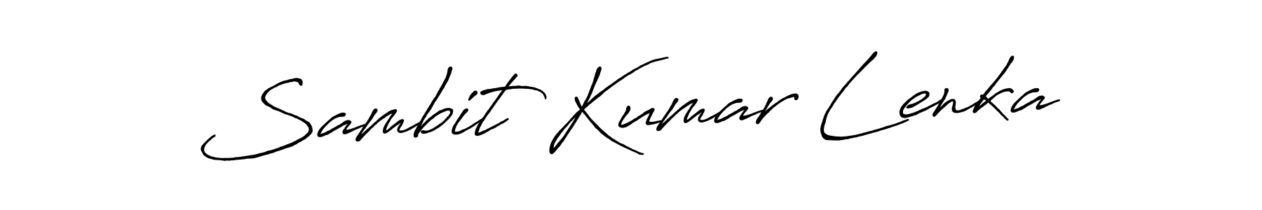 The best way (Antro_Vectra_Bolder) to make a short signature is to pick only two or three words in your name. The name Sambit Kumar Lenka include a total of six letters. For converting this name. Sambit Kumar Lenka signature style 7 images and pictures png