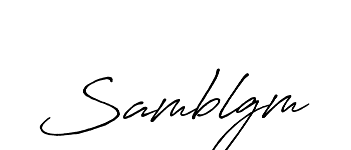 Samblgm stylish signature style. Best Handwritten Sign (Antro_Vectra_Bolder) for my name. Handwritten Signature Collection Ideas for my name Samblgm. Samblgm signature style 7 images and pictures png