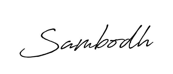 Also we have Sambodh name is the best signature style. Create professional handwritten signature collection using Antro_Vectra_Bolder autograph style. Sambodh signature style 7 images and pictures png