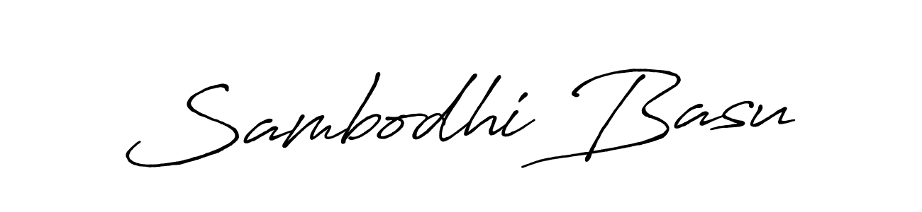 Use a signature maker to create a handwritten signature online. With this signature software, you can design (Antro_Vectra_Bolder) your own signature for name Sambodhi Basu. Sambodhi Basu signature style 7 images and pictures png