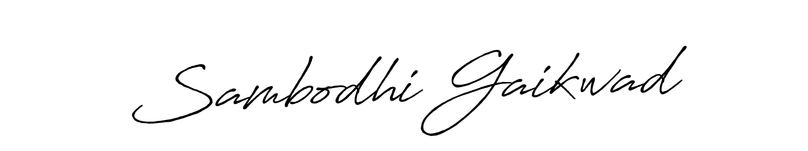 Design your own signature with our free online signature maker. With this signature software, you can create a handwritten (Antro_Vectra_Bolder) signature for name Sambodhi Gaikwad. Sambodhi Gaikwad signature style 7 images and pictures png