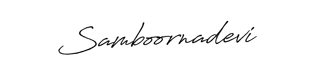 How to make Samboornadevi signature? Antro_Vectra_Bolder is a professional autograph style. Create handwritten signature for Samboornadevi name. Samboornadevi signature style 7 images and pictures png