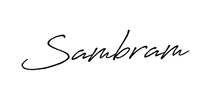 How to make Sambram signature? Antro_Vectra_Bolder is a professional autograph style. Create handwritten signature for Sambram name. Sambram signature style 7 images and pictures png