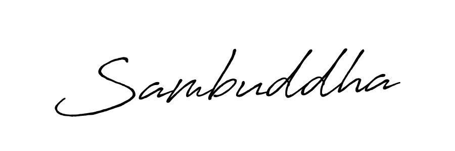 Design your own signature with our free online signature maker. With this signature software, you can create a handwritten (Antro_Vectra_Bolder) signature for name Sambuddha. Sambuddha signature style 7 images and pictures png