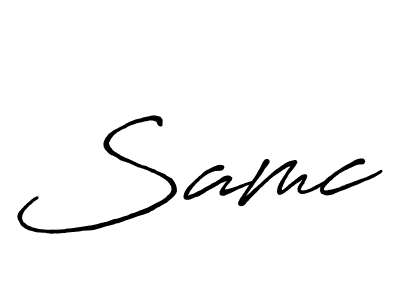 How to make Samc name signature. Use Antro_Vectra_Bolder style for creating short signs online. This is the latest handwritten sign. Samc signature style 7 images and pictures png