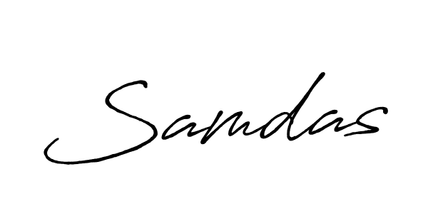 Make a beautiful signature design for name Samdas. With this signature (Antro_Vectra_Bolder) style, you can create a handwritten signature for free. Samdas signature style 7 images and pictures png