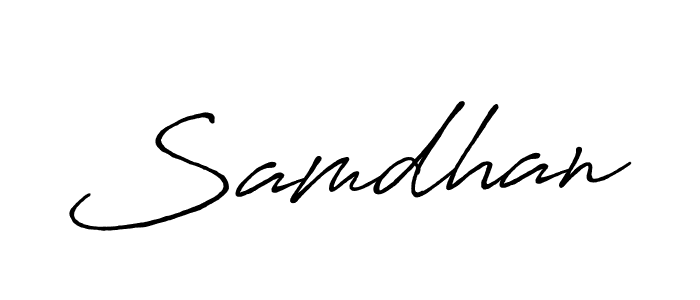 Use a signature maker to create a handwritten signature online. With this signature software, you can design (Antro_Vectra_Bolder) your own signature for name Samdhan. Samdhan signature style 7 images and pictures png