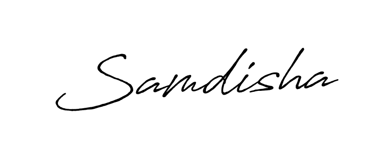 if you are searching for the best signature style for your name Samdisha. so please give up your signature search. here we have designed multiple signature styles  using Antro_Vectra_Bolder. Samdisha signature style 7 images and pictures png