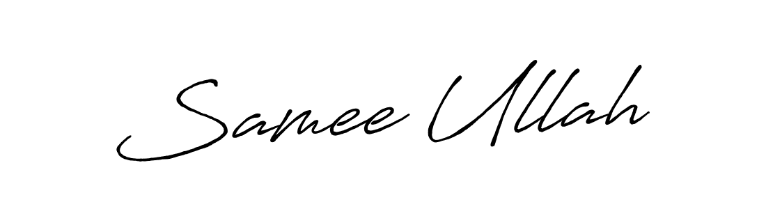 Similarly Antro_Vectra_Bolder is the best handwritten signature design. Signature creator online .You can use it as an online autograph creator for name Samee Ullah. Samee Ullah signature style 7 images and pictures png