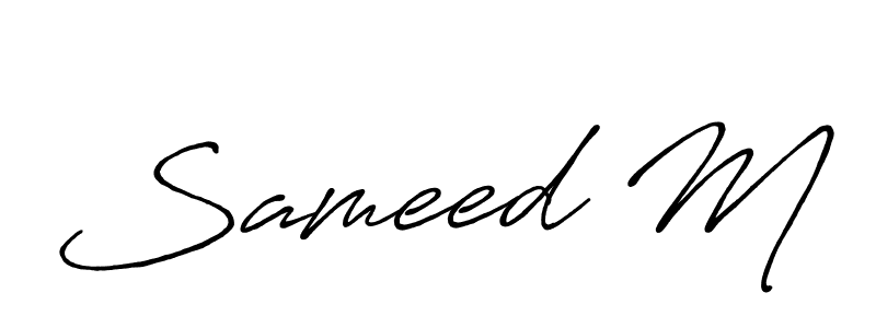 Sameed M stylish signature style. Best Handwritten Sign (Antro_Vectra_Bolder) for my name. Handwritten Signature Collection Ideas for my name Sameed M. Sameed M signature style 7 images and pictures png