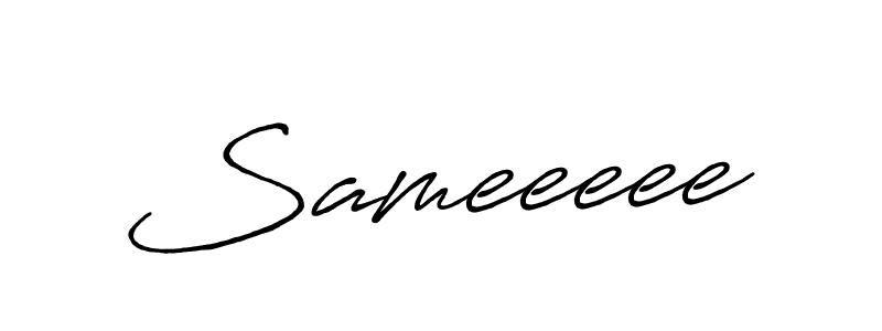 if you are searching for the best signature style for your name Sameeeee. so please give up your signature search. here we have designed multiple signature styles  using Antro_Vectra_Bolder. Sameeeee signature style 7 images and pictures png