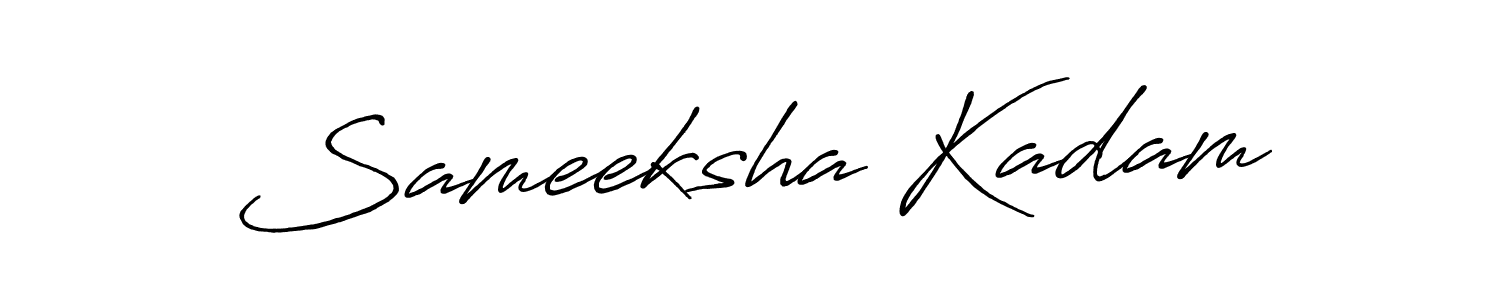 How to make Sameeksha Kadam signature? Antro_Vectra_Bolder is a professional autograph style. Create handwritten signature for Sameeksha Kadam name. Sameeksha Kadam signature style 7 images and pictures png