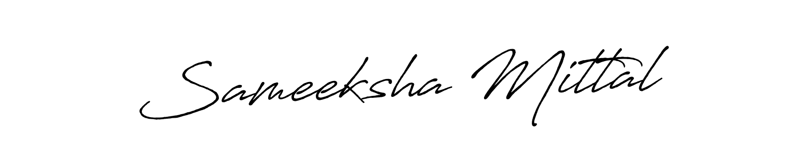 Design your own signature with our free online signature maker. With this signature software, you can create a handwritten (Antro_Vectra_Bolder) signature for name Sameeksha Mittal. Sameeksha Mittal signature style 7 images and pictures png