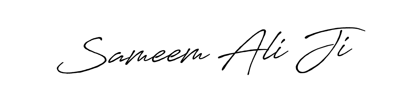 You should practise on your own different ways (Antro_Vectra_Bolder) to write your name (Sameem Ali Ji) in signature. don't let someone else do it for you. Sameem Ali Ji signature style 7 images and pictures png