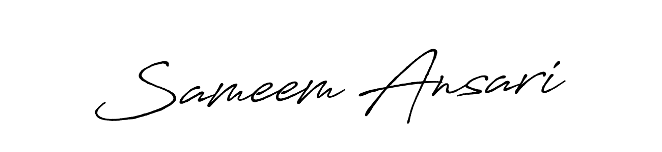 Use a signature maker to create a handwritten signature online. With this signature software, you can design (Antro_Vectra_Bolder) your own signature for name Sameem Ansari. Sameem Ansari signature style 7 images and pictures png