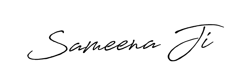 Use a signature maker to create a handwritten signature online. With this signature software, you can design (Antro_Vectra_Bolder) your own signature for name Sameena Ji. Sameena Ji signature style 7 images and pictures png