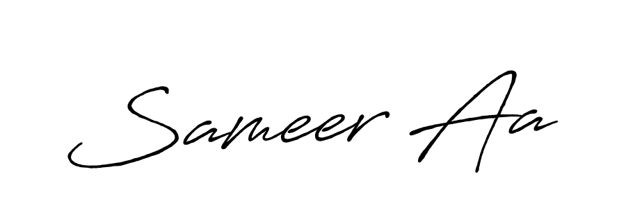 The best way (Antro_Vectra_Bolder) to make a short signature is to pick only two or three words in your name. The name Sameer Aa include a total of six letters. For converting this name. Sameer Aa signature style 7 images and pictures png