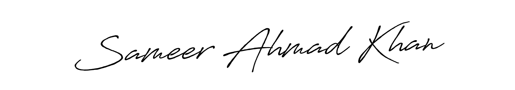 Use a signature maker to create a handwritten signature online. With this signature software, you can design (Antro_Vectra_Bolder) your own signature for name Sameer Ahmad Khan. Sameer Ahmad Khan signature style 7 images and pictures png
