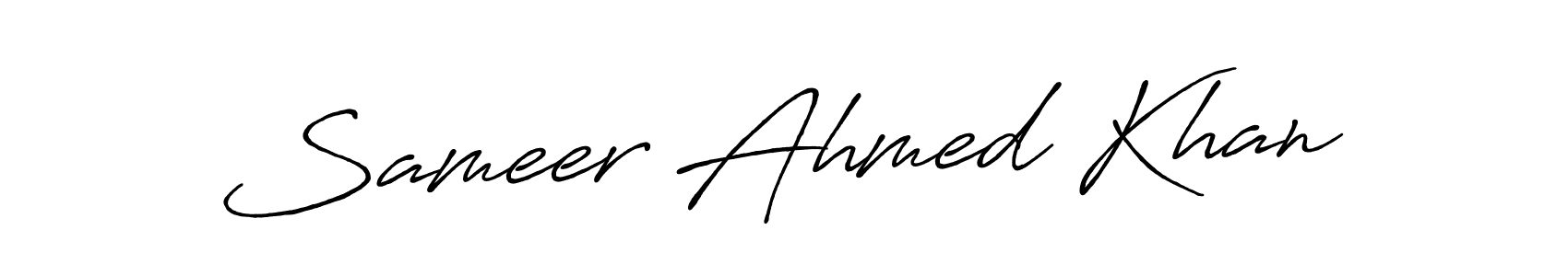 The best way (Antro_Vectra_Bolder) to make a short signature is to pick only two or three words in your name. The name Sameer Ahmed Khan include a total of six letters. For converting this name. Sameer Ahmed Khan signature style 7 images and pictures png