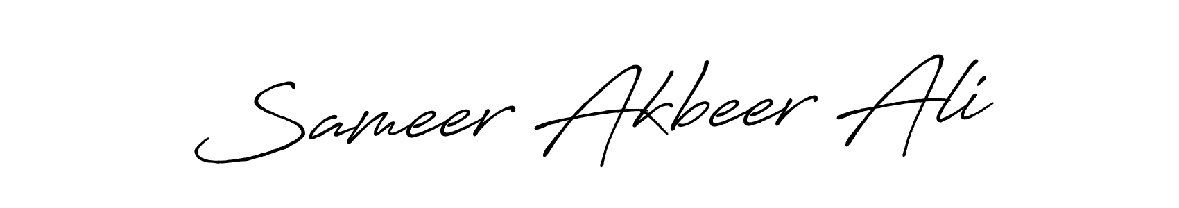 The best way (Antro_Vectra_Bolder) to make a short signature is to pick only two or three words in your name. The name Sameer Akbeer Ali include a total of six letters. For converting this name. Sameer Akbeer Ali signature style 7 images and pictures png