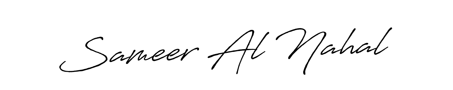 Sameer Al Nahal stylish signature style. Best Handwritten Sign (Antro_Vectra_Bolder) for my name. Handwritten Signature Collection Ideas for my name Sameer Al Nahal. Sameer Al Nahal signature style 7 images and pictures png