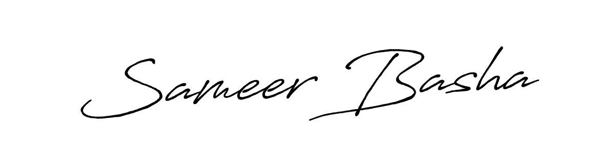Antro_Vectra_Bolder is a professional signature style that is perfect for those who want to add a touch of class to their signature. It is also a great choice for those who want to make their signature more unique. Get Sameer Basha name to fancy signature for free. Sameer Basha signature style 7 images and pictures png