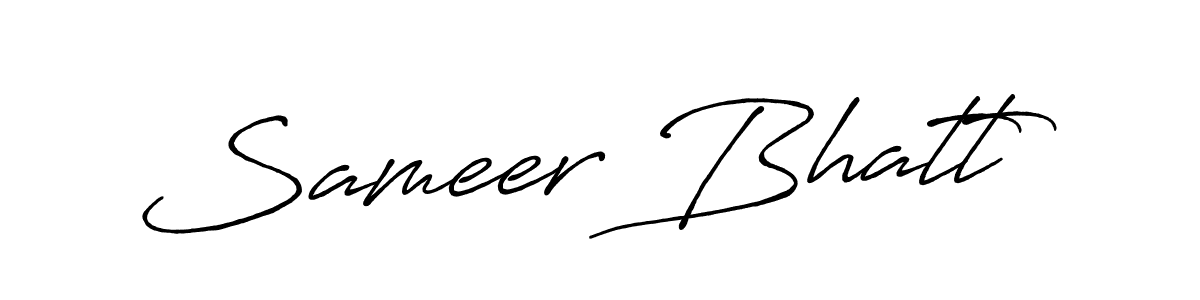 How to make Sameer Bhatt name signature. Use Antro_Vectra_Bolder style for creating short signs online. This is the latest handwritten sign. Sameer Bhatt signature style 7 images and pictures png