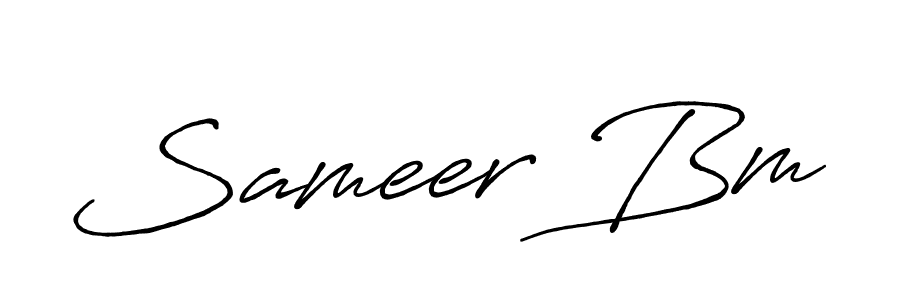 Also we have Sameer Bm name is the best signature style. Create professional handwritten signature collection using Antro_Vectra_Bolder autograph style. Sameer Bm signature style 7 images and pictures png