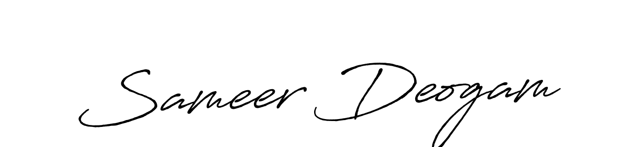 It looks lik you need a new signature style for name Sameer Deogam. Design unique handwritten (Antro_Vectra_Bolder) signature with our free signature maker in just a few clicks. Sameer Deogam signature style 7 images and pictures png