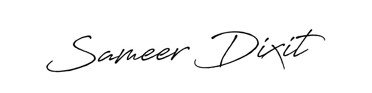 How to make Sameer Dixit name signature. Use Antro_Vectra_Bolder style for creating short signs online. This is the latest handwritten sign. Sameer Dixit signature style 7 images and pictures png