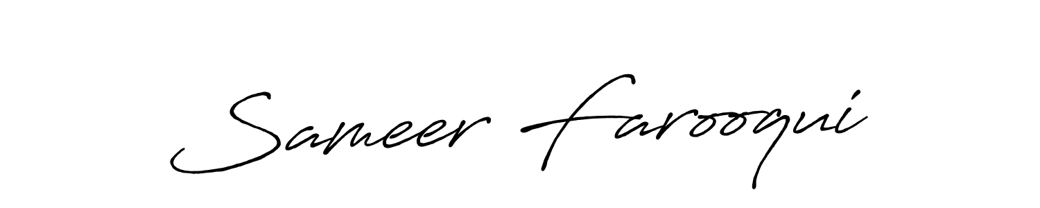 Antro_Vectra_Bolder is a professional signature style that is perfect for those who want to add a touch of class to their signature. It is also a great choice for those who want to make their signature more unique. Get Sameer Farooqui name to fancy signature for free. Sameer Farooqui signature style 7 images and pictures png