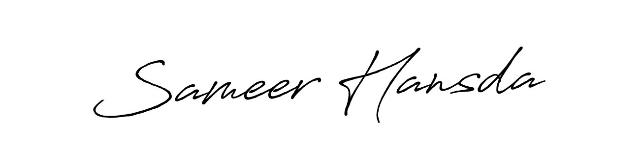 How to make Sameer Hansda name signature. Use Antro_Vectra_Bolder style for creating short signs online. This is the latest handwritten sign. Sameer Hansda signature style 7 images and pictures png