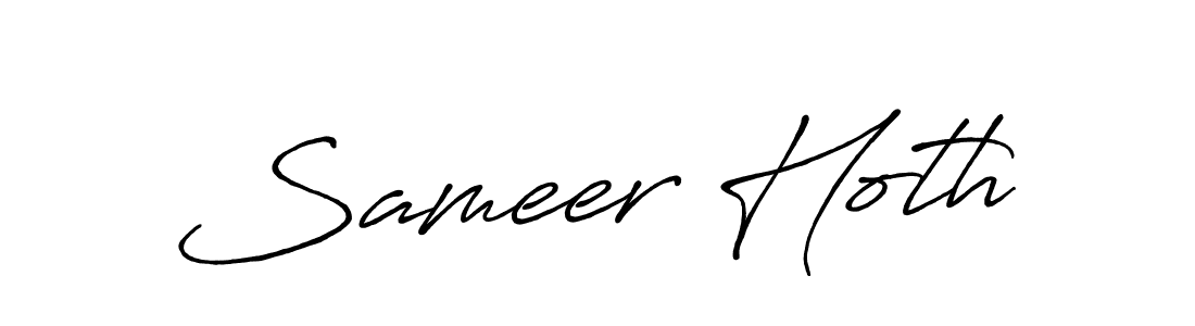 How to make Sameer Hoth signature? Antro_Vectra_Bolder is a professional autograph style. Create handwritten signature for Sameer Hoth name. Sameer Hoth signature style 7 images and pictures png