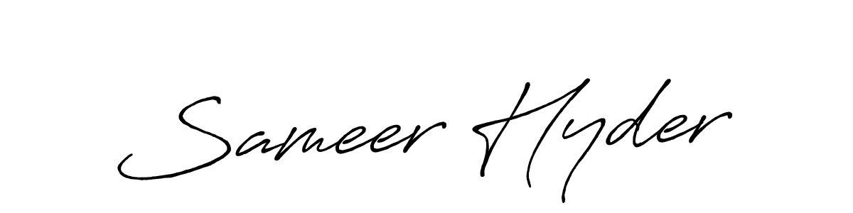 Also we have Sameer Hyder name is the best signature style. Create professional handwritten signature collection using Antro_Vectra_Bolder autograph style. Sameer Hyder signature style 7 images and pictures png