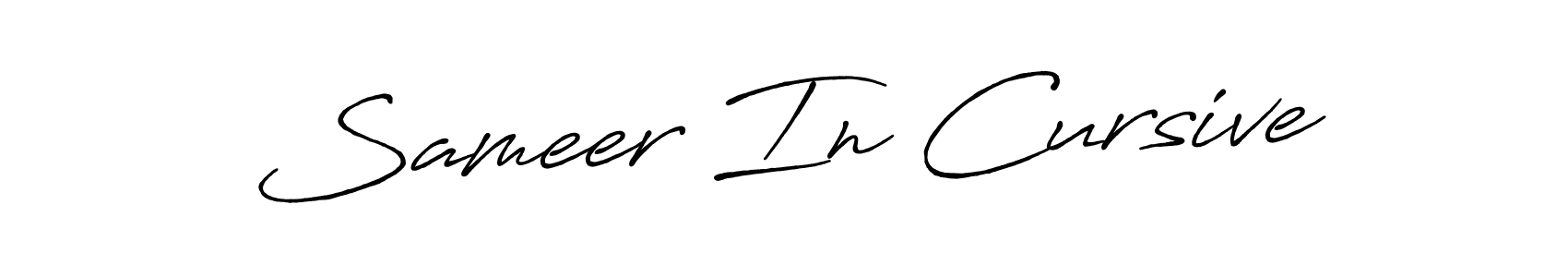 The best way (Antro_Vectra_Bolder) to make a short signature is to pick only two or three words in your name. The name Sameer In Cursive include a total of six letters. For converting this name. Sameer In Cursive signature style 7 images and pictures png