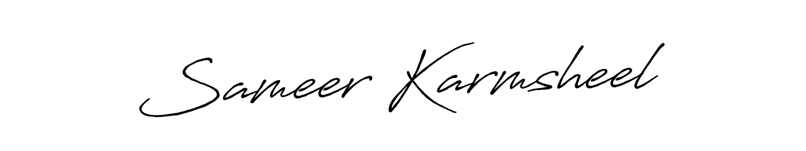 if you are searching for the best signature style for your name Sameer Karmsheel. so please give up your signature search. here we have designed multiple signature styles  using Antro_Vectra_Bolder. Sameer Karmsheel signature style 7 images and pictures png