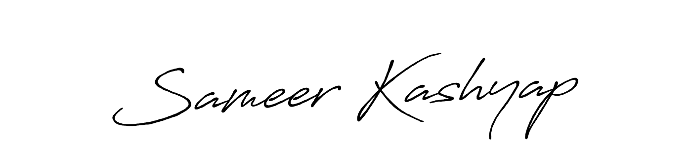 Also we have Sameer Kashyap name is the best signature style. Create professional handwritten signature collection using Antro_Vectra_Bolder autograph style. Sameer Kashyap signature style 7 images and pictures png