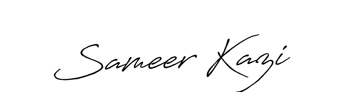 Antro_Vectra_Bolder is a professional signature style that is perfect for those who want to add a touch of class to their signature. It is also a great choice for those who want to make their signature more unique. Get Sameer Kazi name to fancy signature for free. Sameer Kazi signature style 7 images and pictures png
