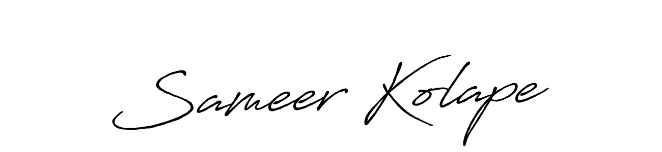 It looks lik you need a new signature style for name Sameer Kolape. Design unique handwritten (Antro_Vectra_Bolder) signature with our free signature maker in just a few clicks. Sameer Kolape signature style 7 images and pictures png