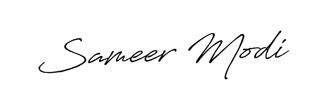 Create a beautiful signature design for name Sameer Modi. With this signature (Antro_Vectra_Bolder) fonts, you can make a handwritten signature for free. Sameer Modi signature style 7 images and pictures png