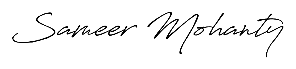 Stand out with a creative autograph for Sameer Mohanty. The Antro_Vectra_Bolder styling blends modern aesthetics with classic signature flourishes. Sameer Mohanty signature style 7 images and pictures png