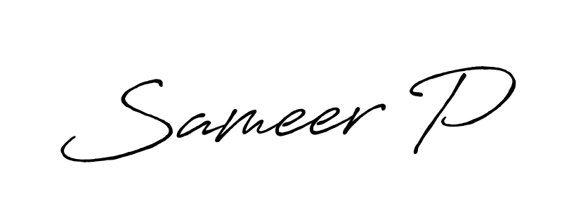 Make a beautiful signature design for name Sameer P. Use this online signature maker to create a handwritten signature for free. Sameer P signature style 7 images and pictures png