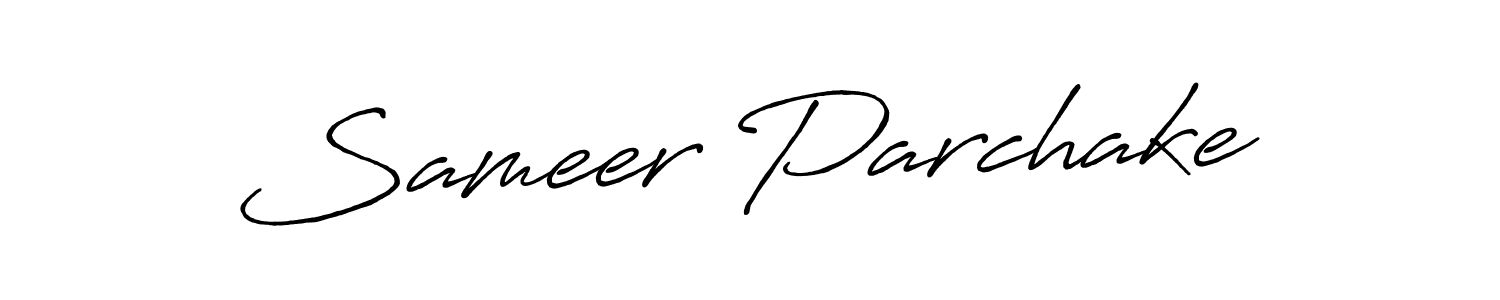 You can use this online signature creator to create a handwritten signature for the name Sameer Parchake. This is the best online autograph maker. Sameer Parchake signature style 7 images and pictures png